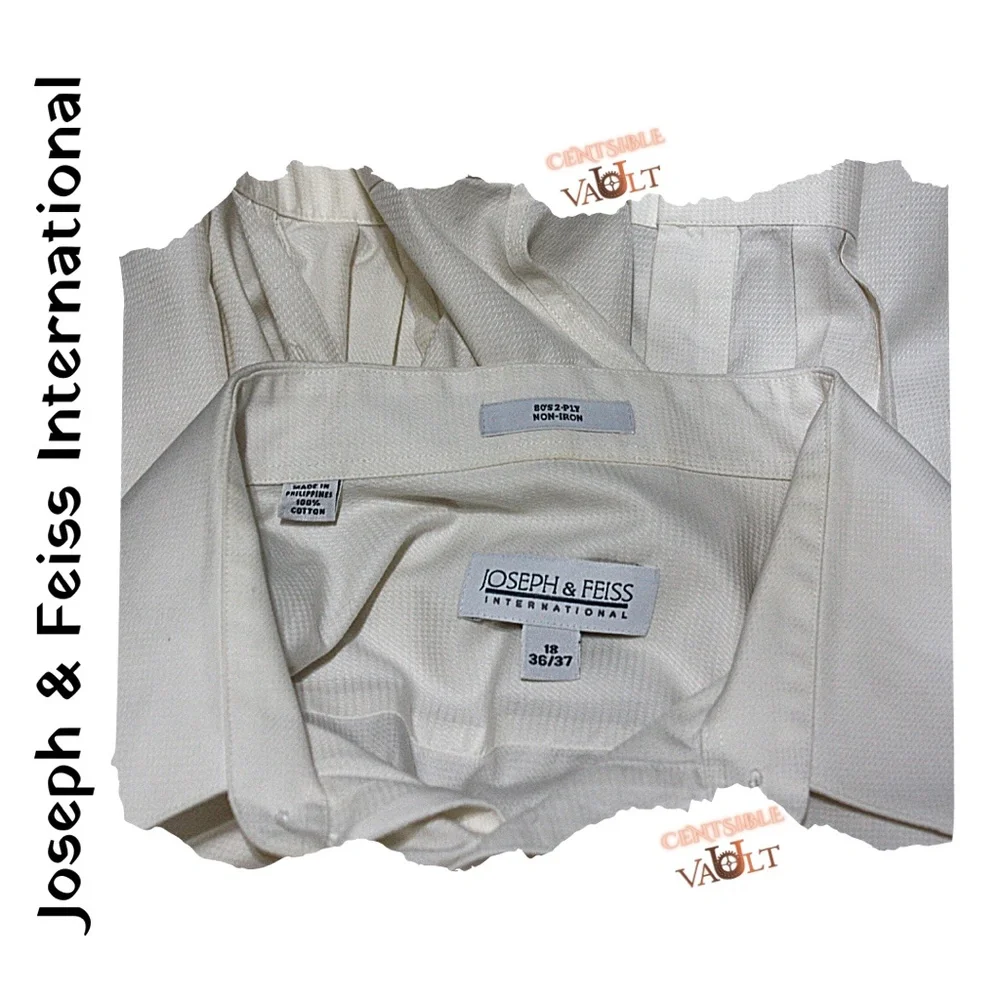 Men’s Joseph & Feiss International Dress Shirt Size 18 (36/37) - Picture 6 of 6